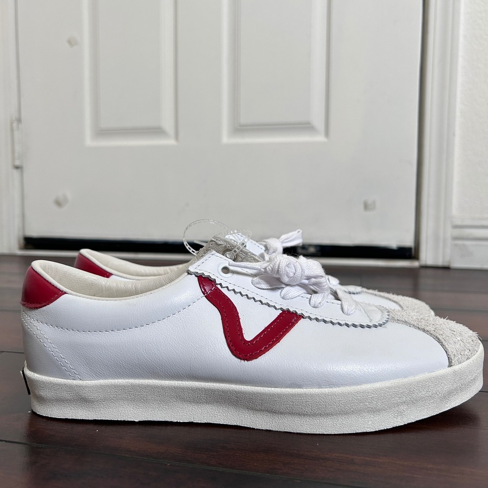 NWOB Vans‎ Premium LX Sport Low 73 White Red Men Unisex Casual Shoes M9.5 W11